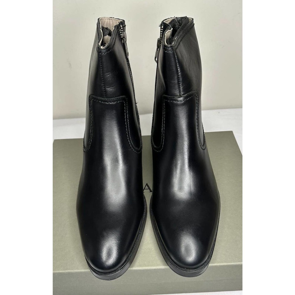 NWB AllSaints Womens 8M Black Bootie Ridge Leather Zipper Boots Shoes